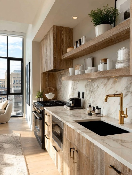 Want a kitchen upgrade without a full renovation?

Start with three elements:

A gold faucet.
Extra-thick wooden floating shelves.
Black and gold appliances.

That’s it.

This combination creates that clean, warm, designer look—without changing your entire kitchen. The wood adds warmth, the gold adds elegance, and the black anchors everything.

You can go step by step:
Start with the faucet → add shelves → layer in appliances → finish with matching hardware.

Every small swap builds toward a fully elevated space.

We’ve linked multiple options for gold faucets, sets of 2–4 extra-thick wooden shelves, black and gold appliances, and cabinet hardware so you can create this look your way.

#KitchenUpgrade #HomeDesignIdeas #LuxuryKitchen 

 #LTKHome