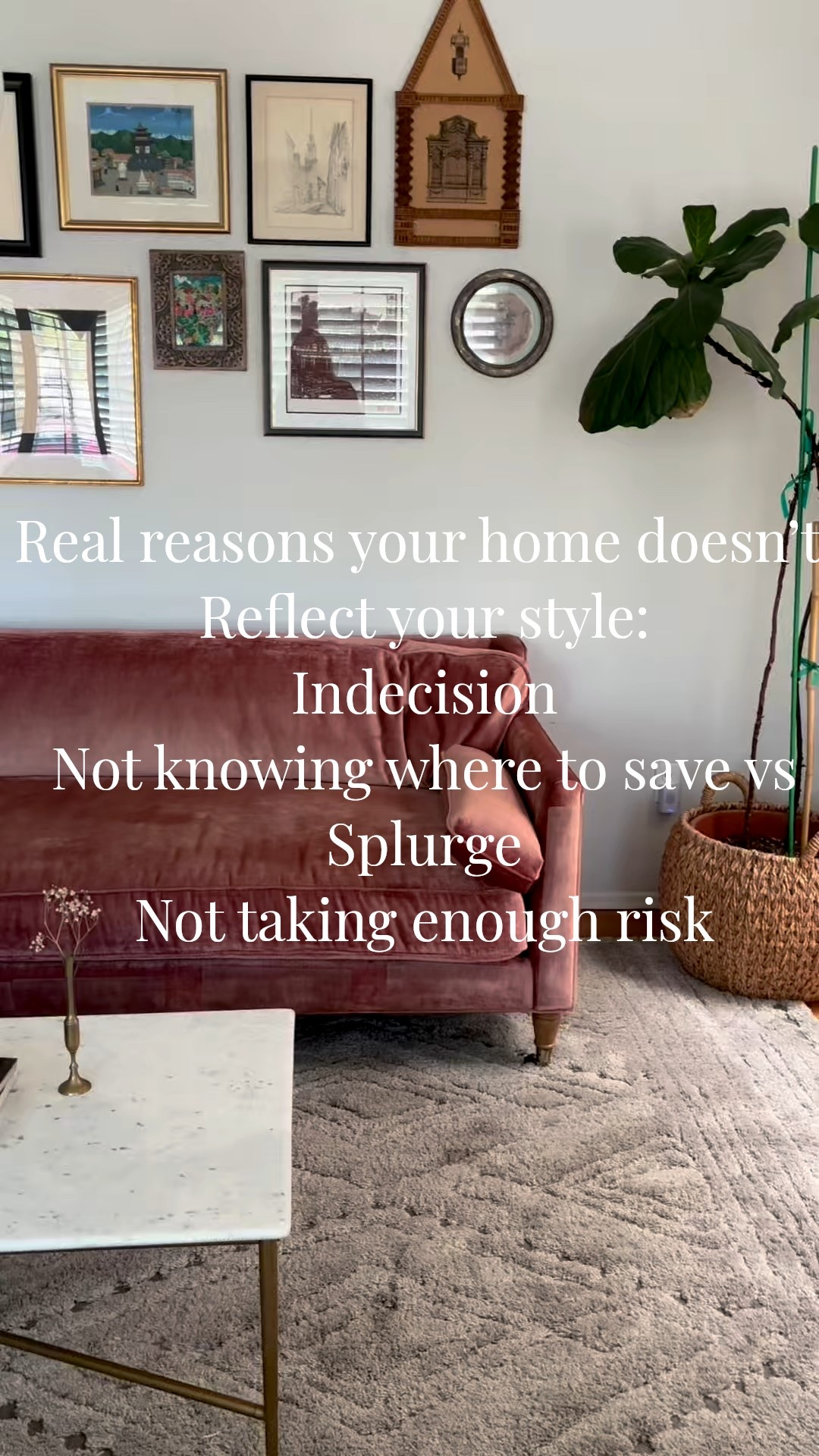 I’m gonna hold your hand as I say this, your house doesn’t feel the way you want it to because of indecision!  You need a style consultant or designer to help you make the right choices.  I’ve been slowly curating Rosanna’s home with her for over 5 years!  This was a slow process but the result is something unique and special and also a reflection of her.  

#LTKOver40 #LTKHome