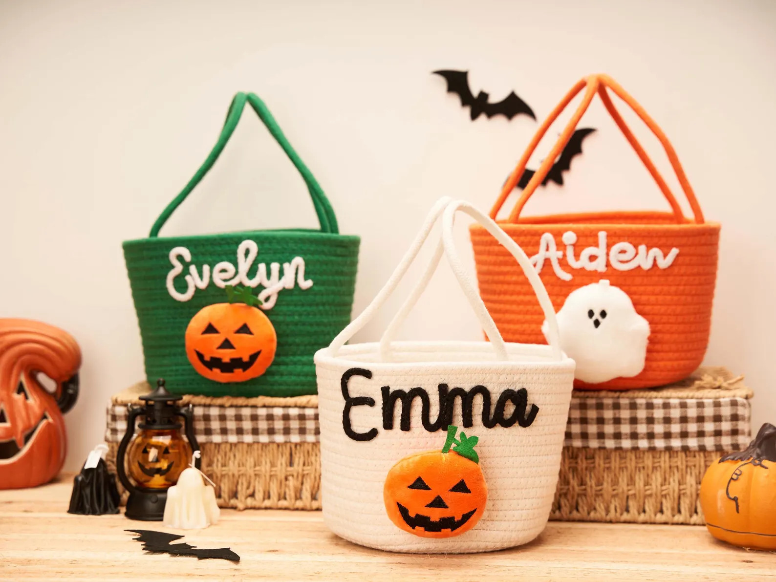 Halloween Treat Bag, Halloween Basket, Halloween Tote, Trick-or-treat Basket, Halloween Candy Bag... | Etsy (US)