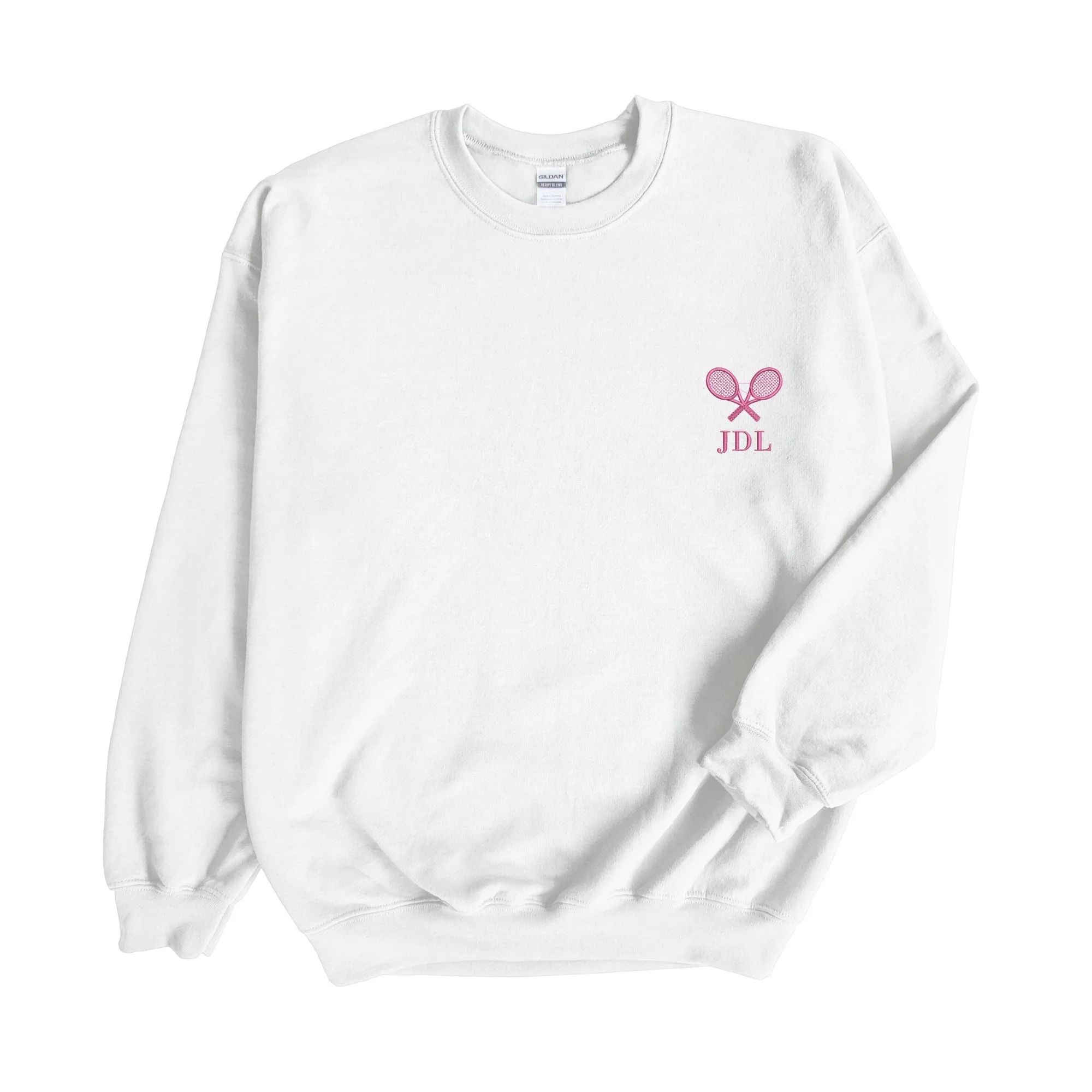 Custom Embroidered Sweatshirt with Monogram Motif | Sprinkled With Pink