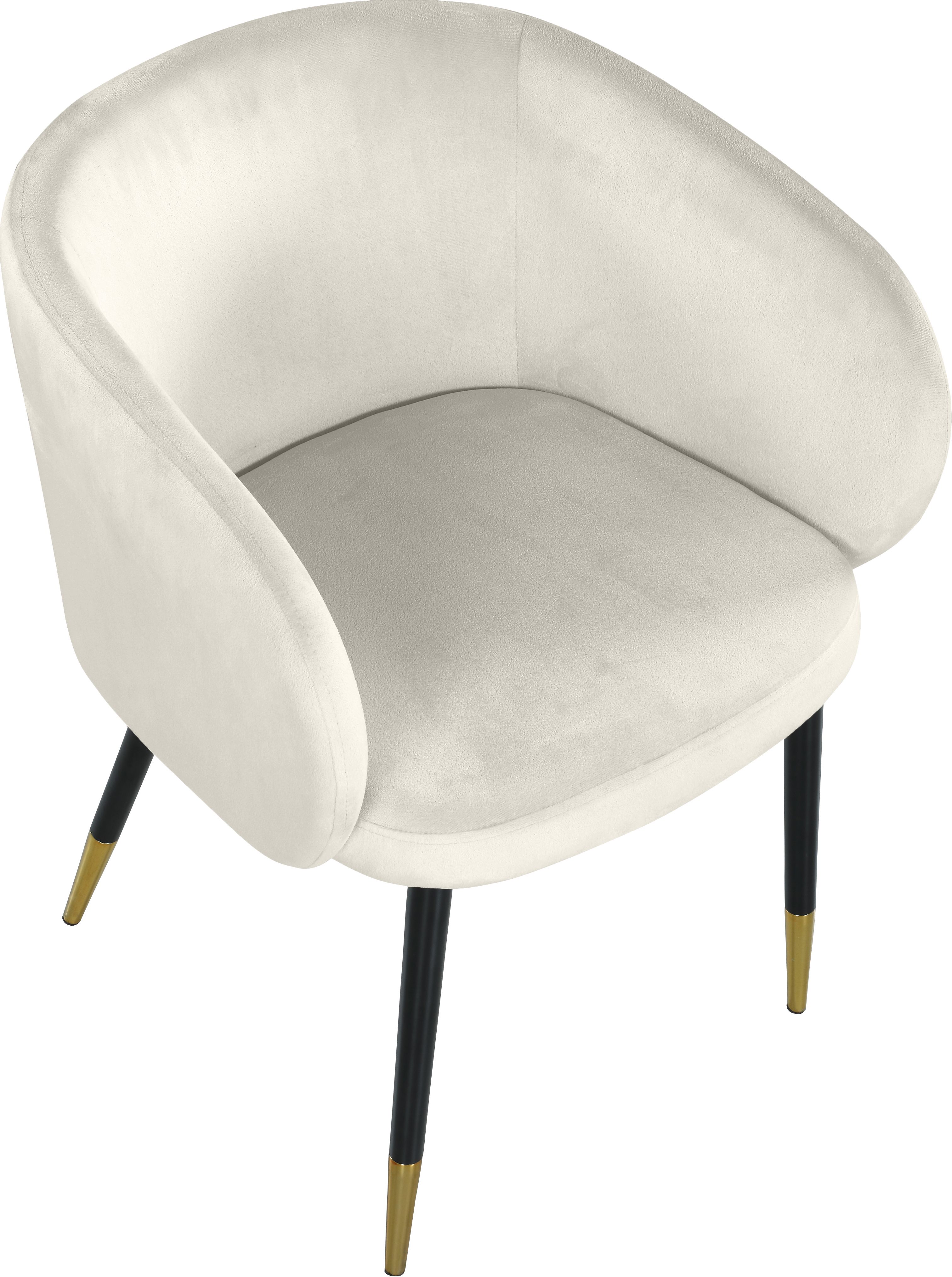 Louise Cream Velvet Dining Chair 733Cream-C | 1stopbedrooms