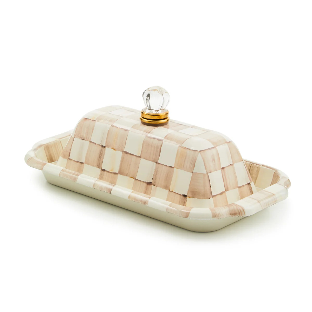 Mocha Check Butter Box | Wayfair North America