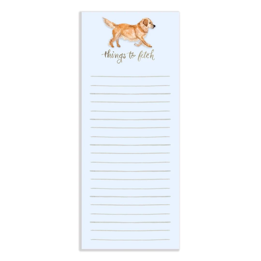 Things to Fetch Watercolor Dog Notepad | Watercolor Notepad | Golden Retriever Notepad | Social S... | Etsy (US)