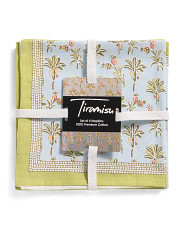 Set Of 4 Cotton Hand Block Print Table Napkins | Kitchen & Dining Room | Marshalls | Marshalls