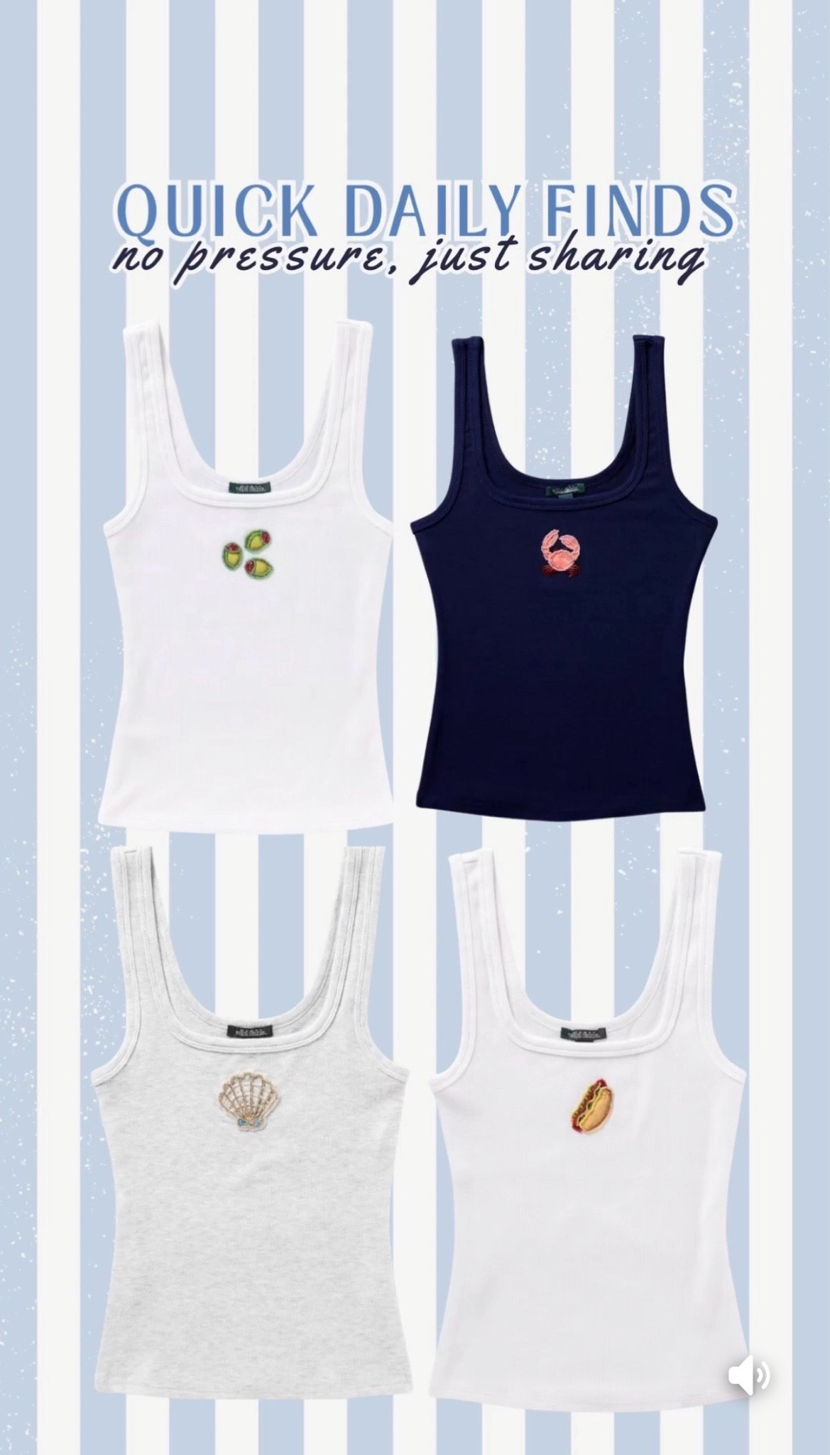 The little details are what get me every time 🩵

These embroidered tanks are such a fun twist on a basic—cute, coastal, and guaranteed to spark compliments. From avocados to seashells to shrimp cocktails and hot dogs, they’re the kind of summer pieces that make getting dressed feel a little more fun.

Perfect with denim shorts, linen pants, or tossed over a swimsuit all season long. ☀️

#LTKStyle #SummerFashion #CoastalStyle #BeachStyle #VacationOutfits #PetiteStyle #CasualChic #SummerWardrobe #LTKSeasonal #OOTD