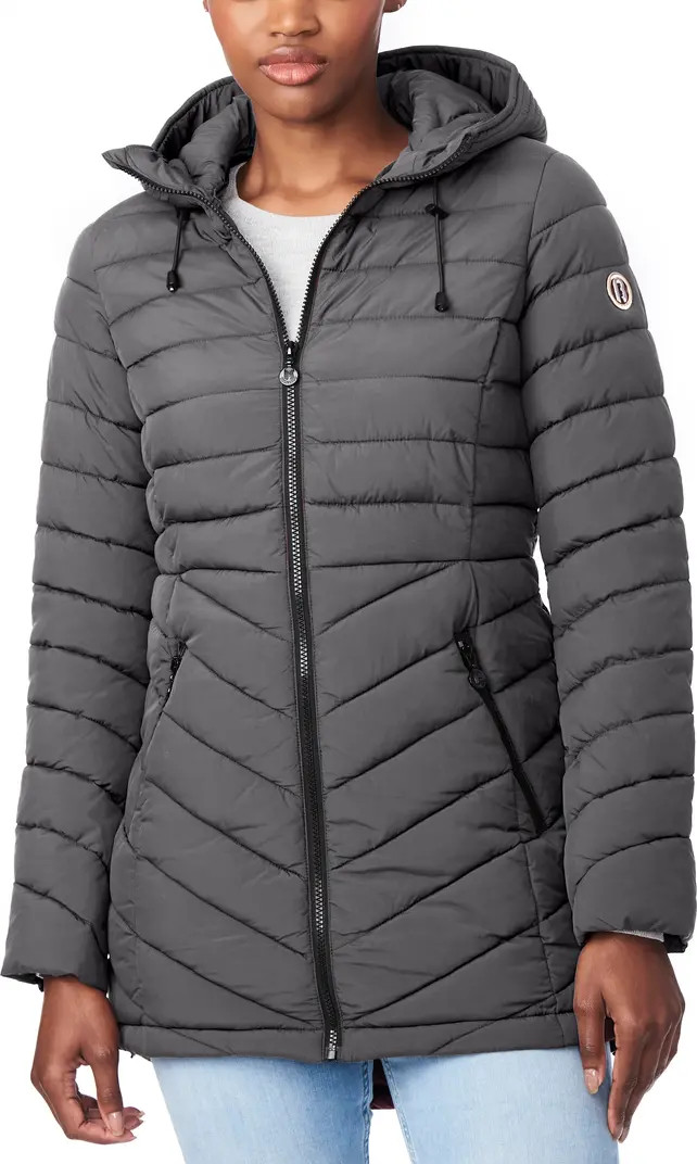 Bernado Packable EcoPlume™ Hooded Walker Coat | Nordstrom