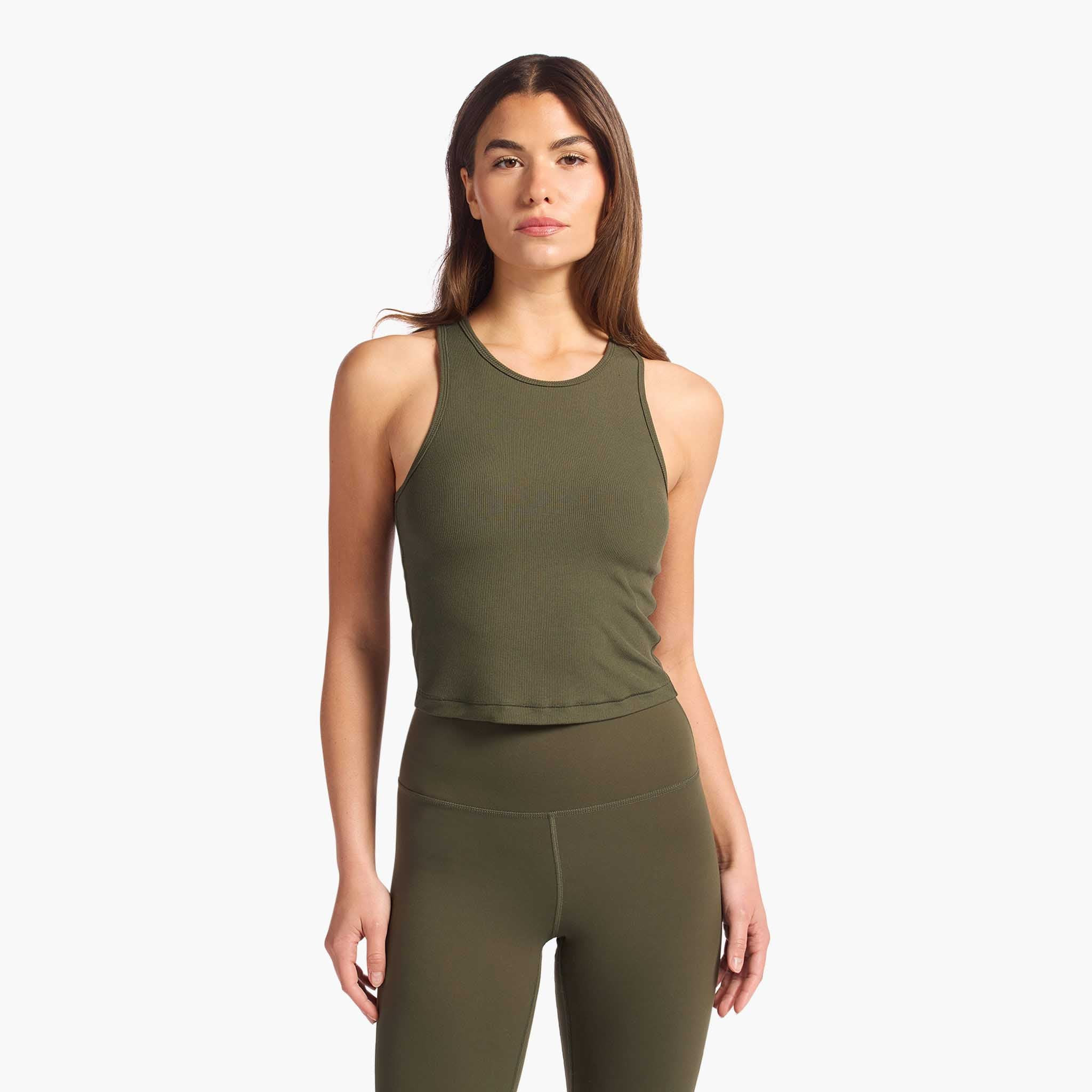 Sporty Rib Racer Tank | White | Nuuds US
