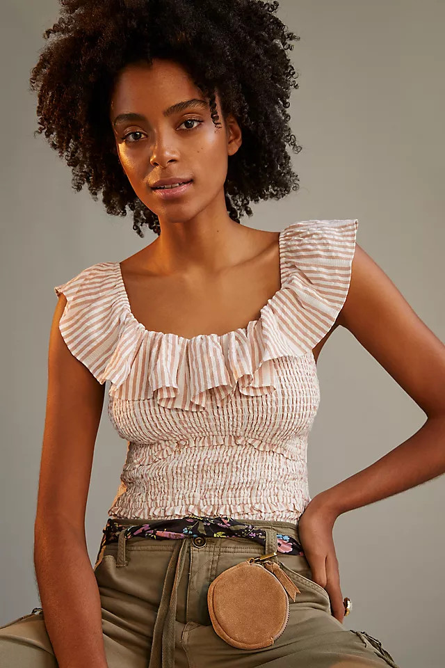 Ruffle Smocked Blouse | Anthropologie (US)