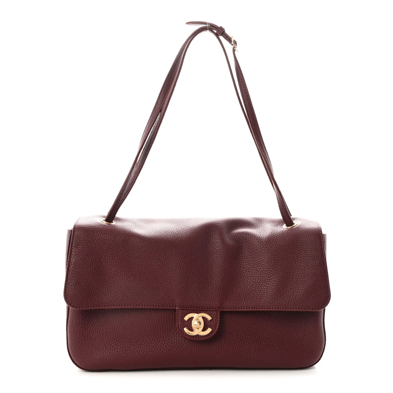 Chanel Grained Calfskin Small Souplissimo Maxi Flap Burgundy 1918382 | FASHIONPHILE (US)