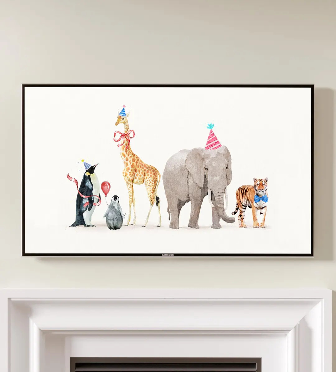 Samsung Frame Tv Art Birthday, Birthday Art for Frame TV, Jungle Samsung Frame TV Art Kids Birthd... | Etsy (US)