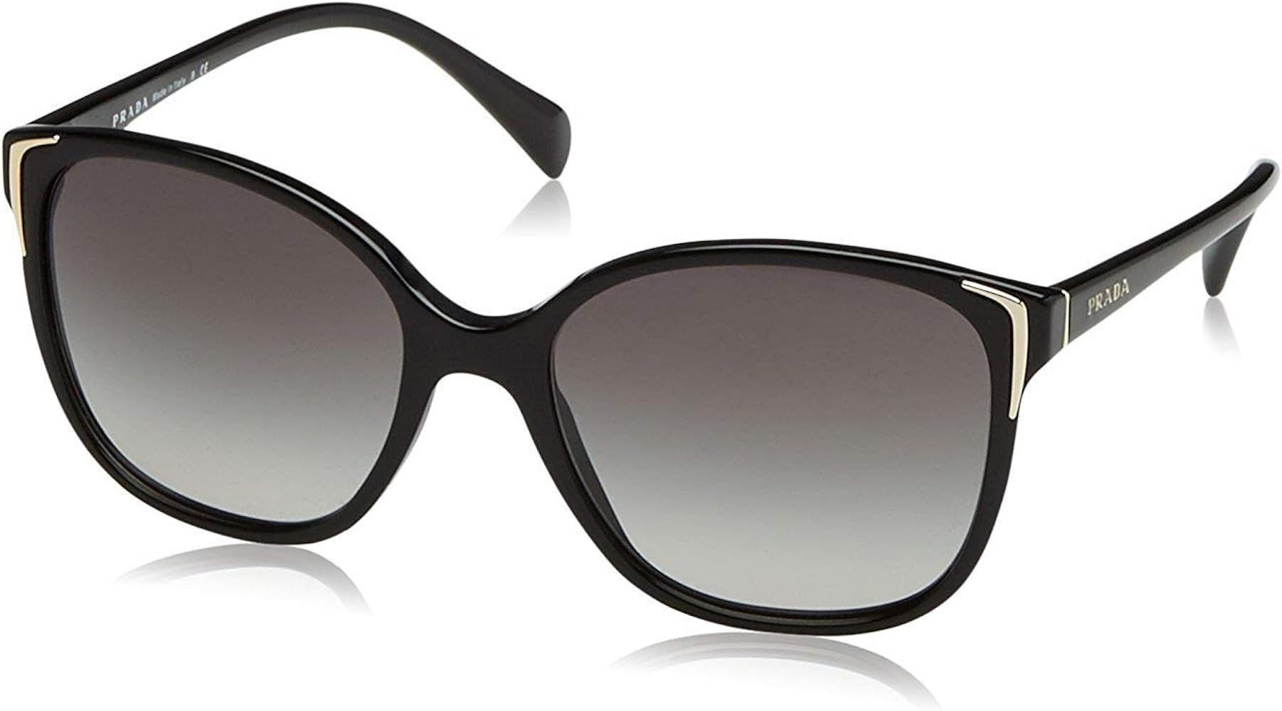 Prada PR01OS Sunglasses-Gray Gradient lens Black (1AB3M1)-55mm | Amazon (US)