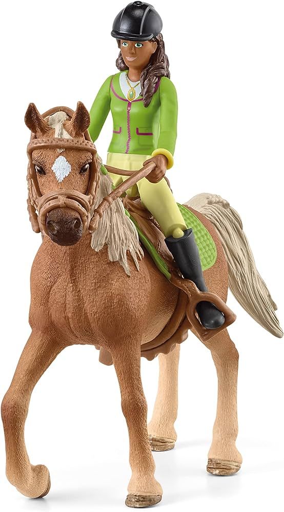 Schleich Horse Club Sarah and Mystery Horse Set - Playset with Removable Saddle and Bridle, Fully... | Amazon (US)