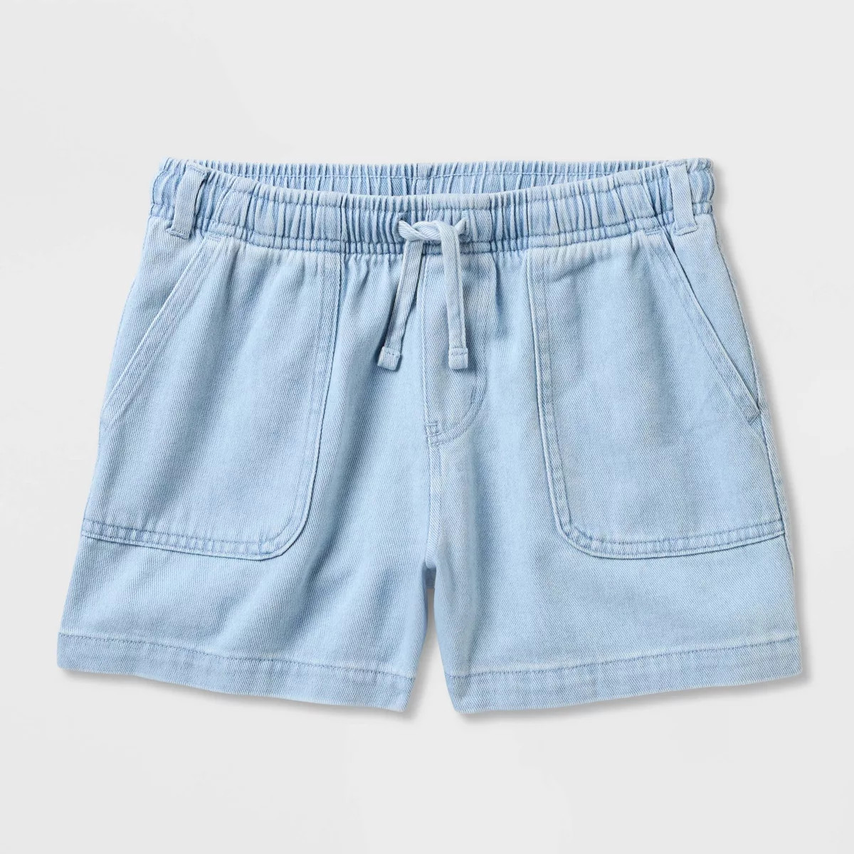 Girls' Adaptive Chambray Pull-On Shorts - Cat & Jack™ Light Wash L | Target