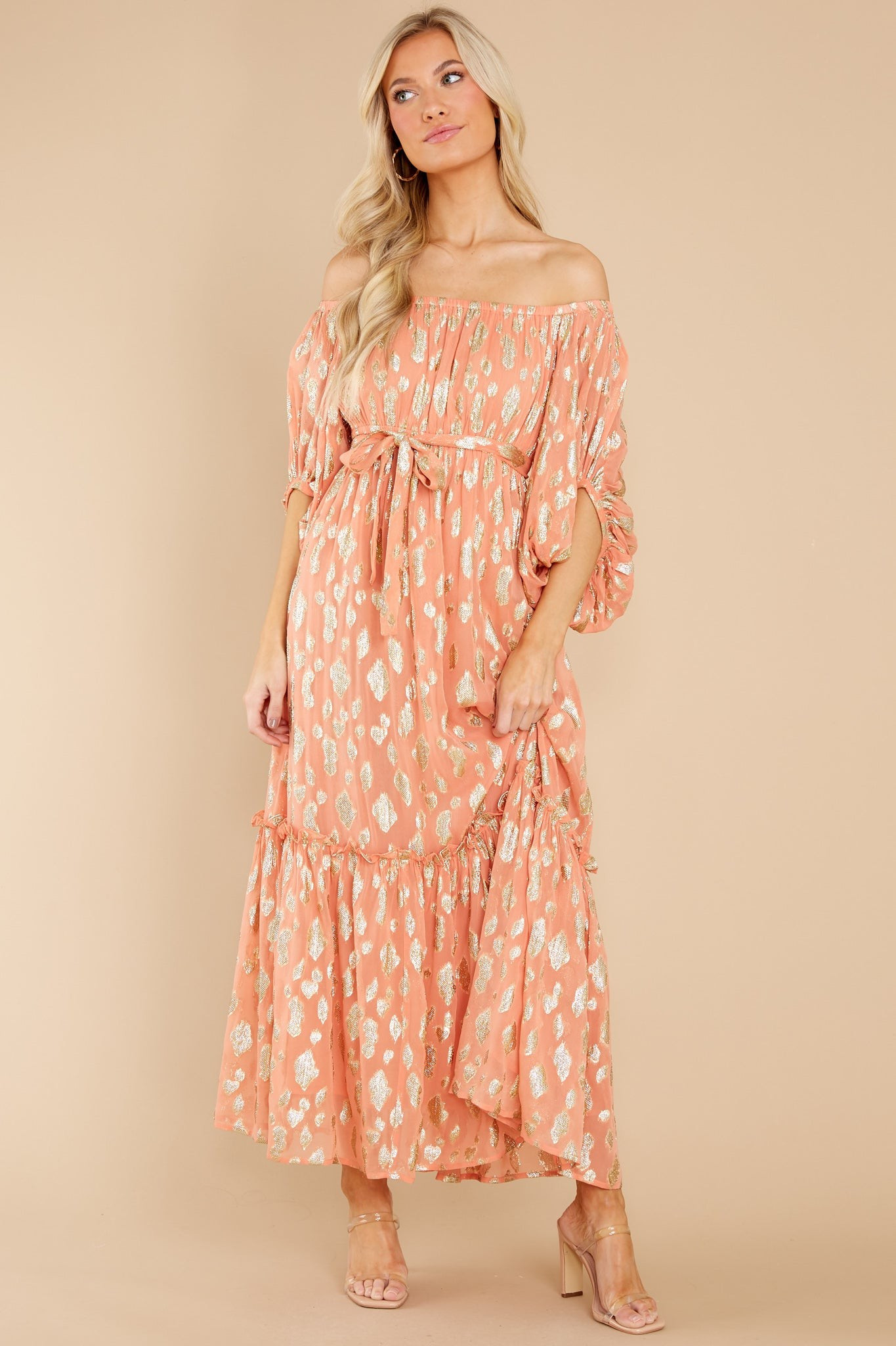 Osiris Ankara Terracotta Long Dress | Red Dress 