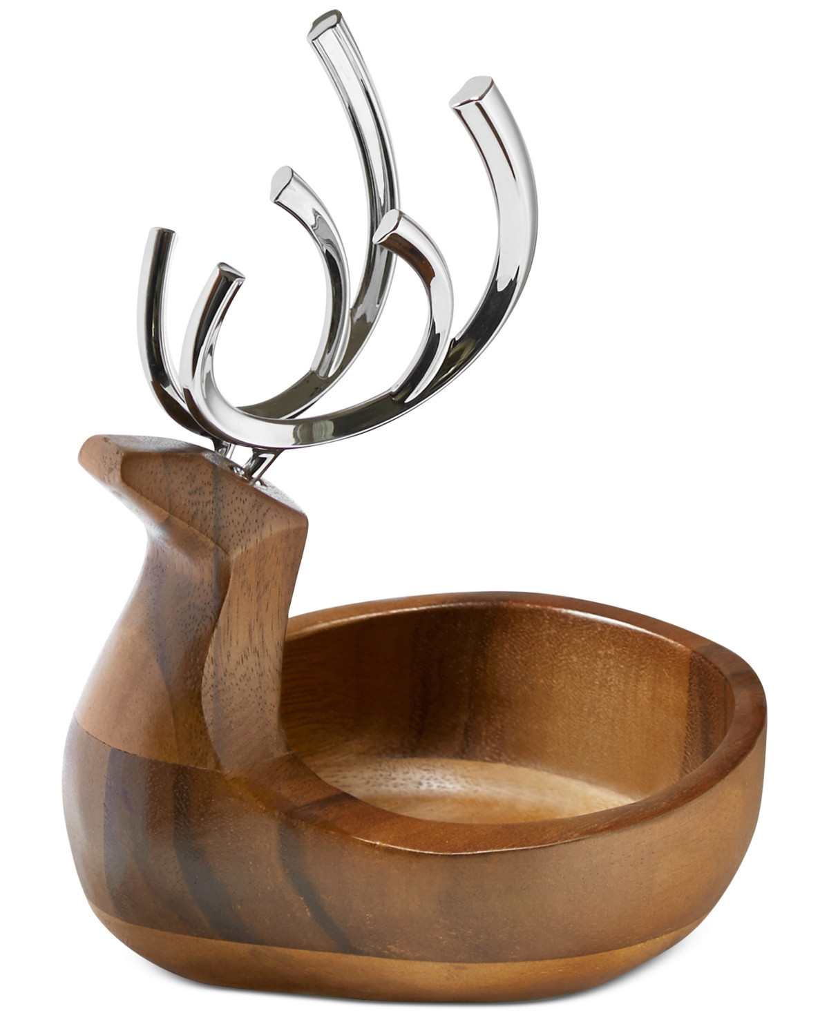 Nambe Reindeer Candy Dish - Wood/Silver | Macy's
