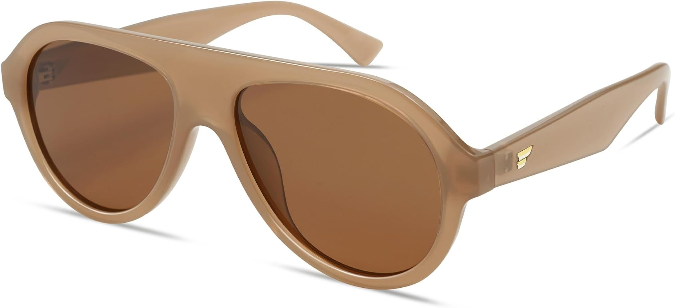 VANLINKER Retro Aviator Polarized Sunglasses for Men Women Trendy 70s Vintage Plastic Frame Sun G... | Amazon (US)