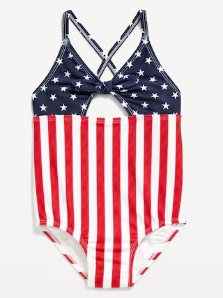 Printed Tie-Front One-Piece Swimsuit for Toddler & Baby | Old Navy (US)
