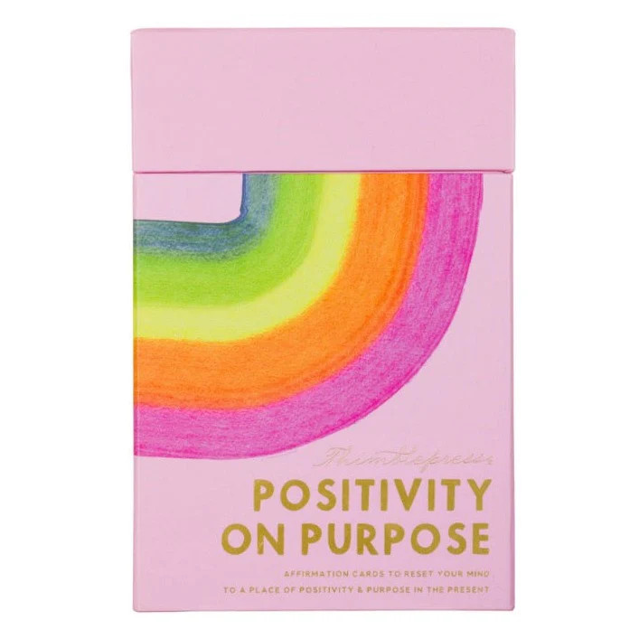 Positivity On Purpose Affirmation greeting cards | Thimblepress