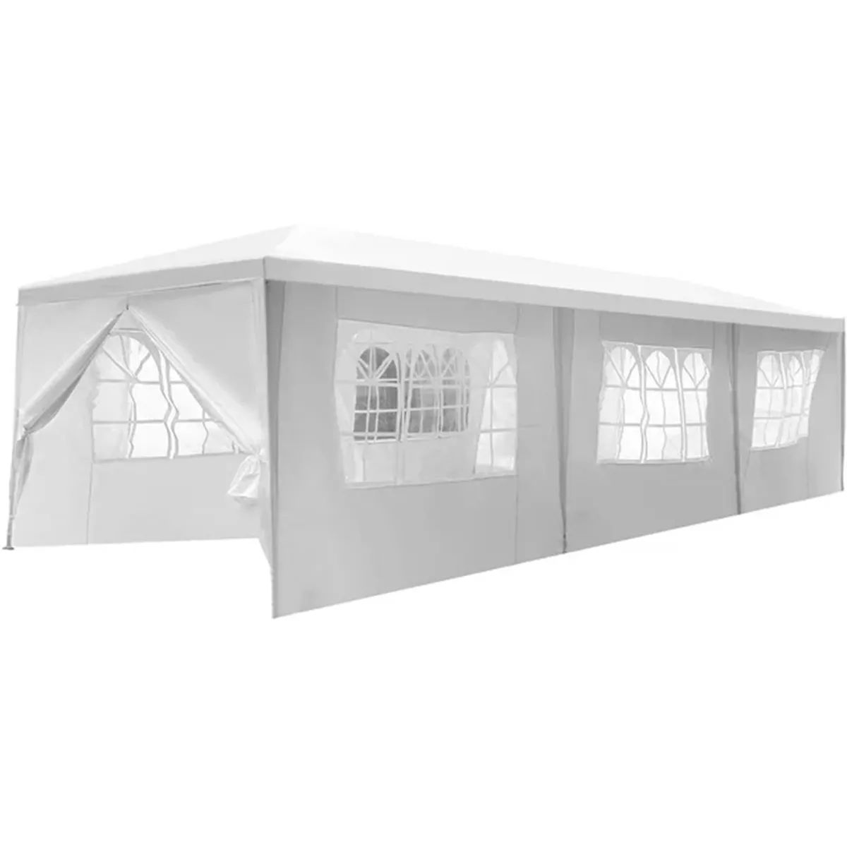 SKONYON 10'x30' Outdoor Canopy Party Wedding Tent White Gazebo with 8 Side Walls | Target