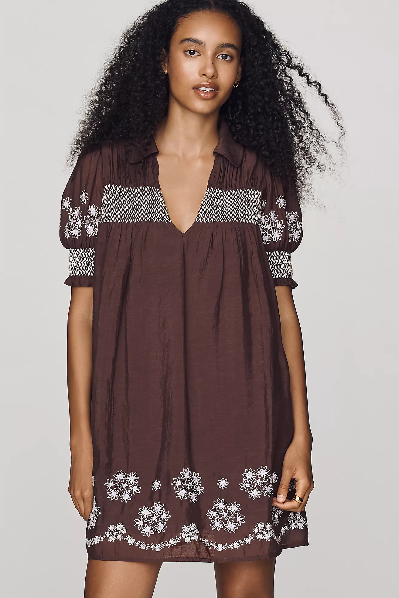 By Anthropologie Puff Sleeve Mini Dress | Anthropologie (US)