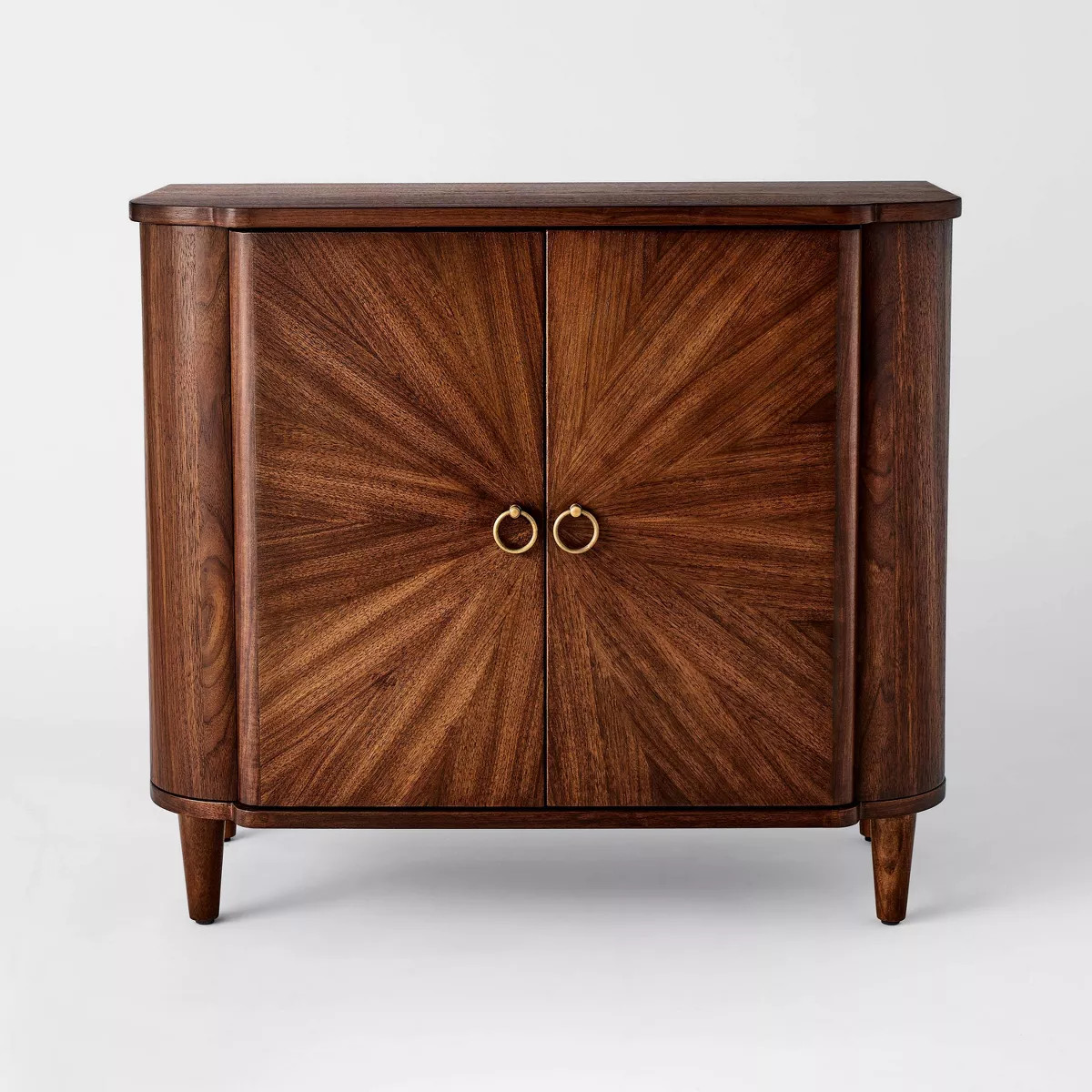 Nephi Two Door Cabinet Walnut Brown Wood Veneer  - Threshold™ designed with Studio McGee | Target