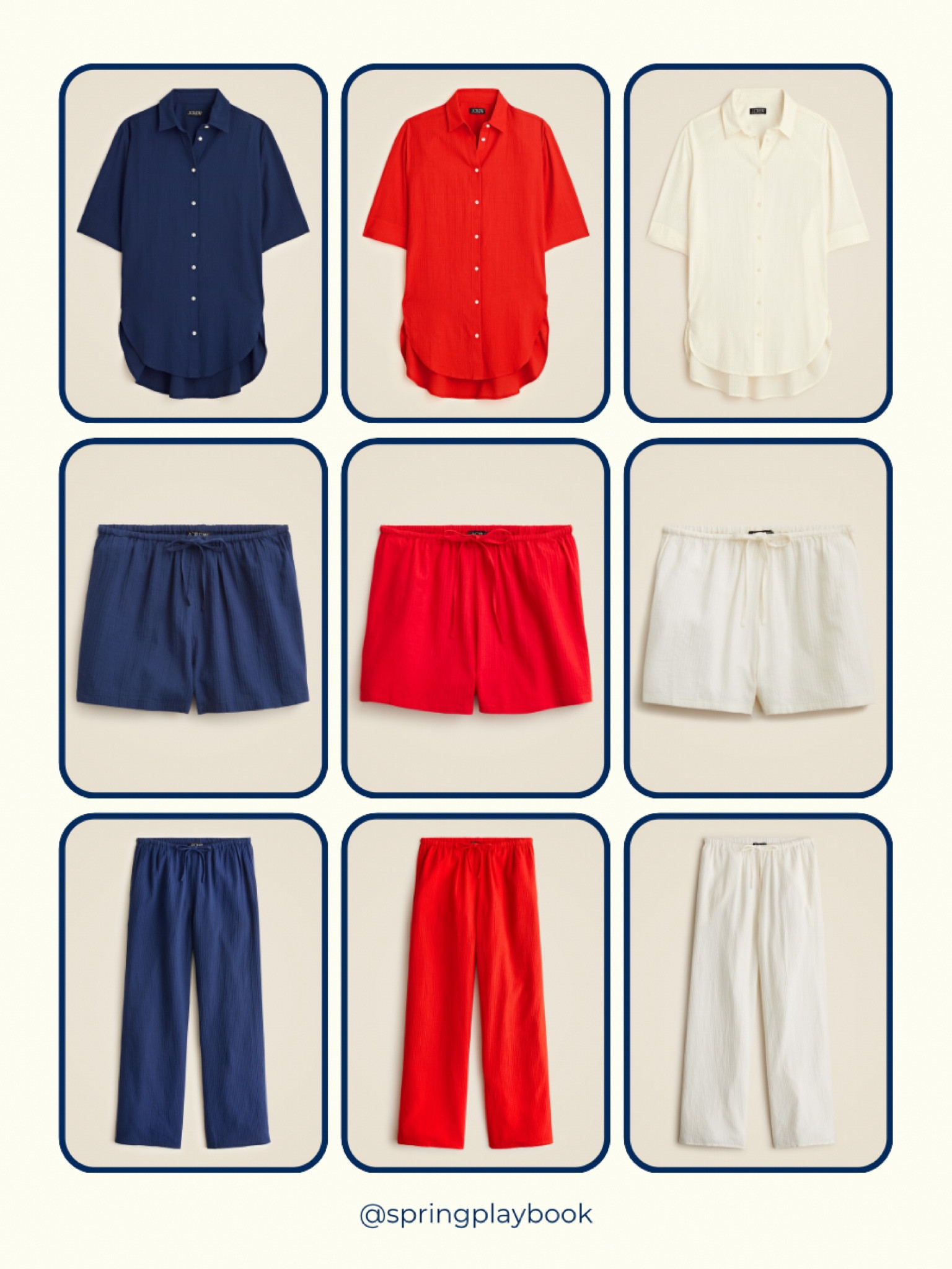 New Airy Gauze separates from J.Crew. 

In the past, this navy has matched well with HOC Bright navy. This red looks best for Warm & Clear Springs. And the Ivory may be loved by all Springs. 

#createdcolorful #createdcolorfulspring #hocspring #tcispring #pcaspring #lightspring #warmspring #truespring #brightspring #clearspring #paintboxspring #bluespring

#LTKSeasonal #LTKSwim #LTKFindsUnder100
