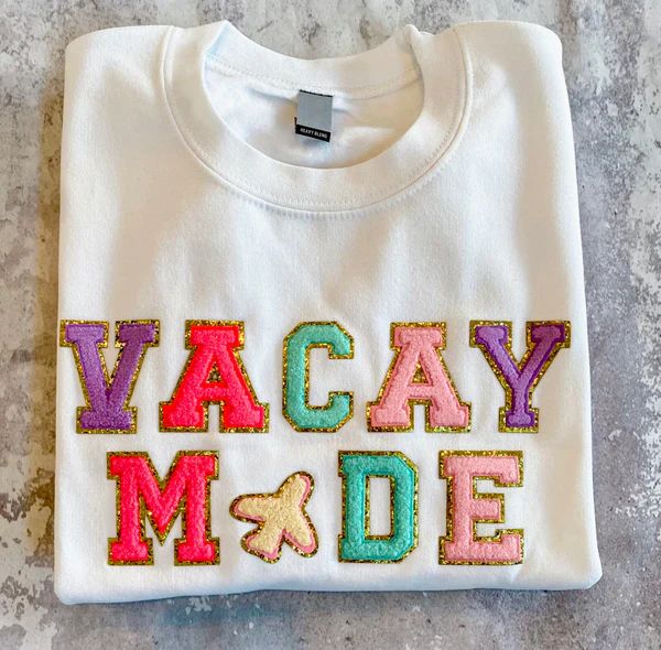 Vacay Mode Patch Sweatshirt | Gunny Sack and Co