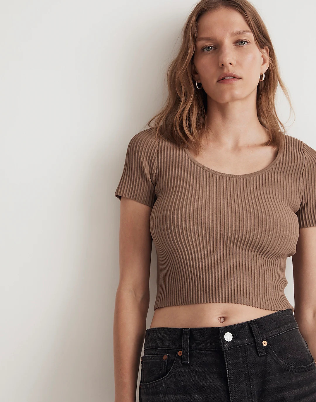 Ottoman Crop Sweater Tee | Madewell