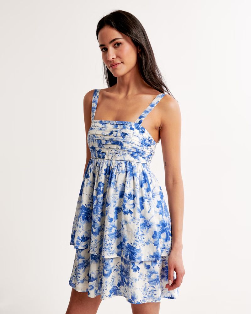 Emerson Tiered Mini Dress | Abercrombie & Fitch (US)