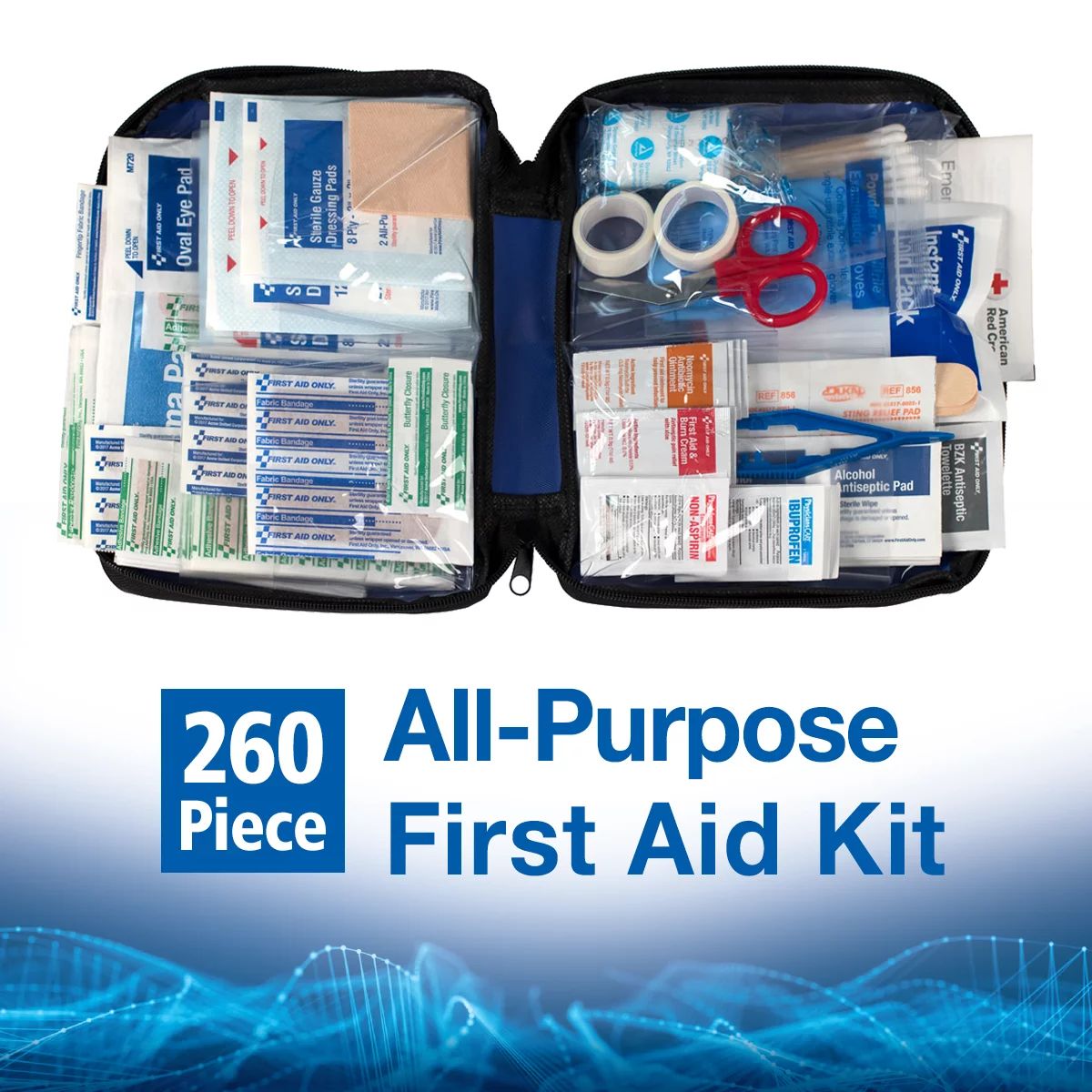 First Aid Only All-Purpose Emergency First Aid Kit for Home, Work and Travel, 260 Pieces | Walmart (US)