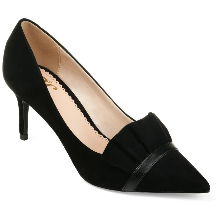 Journee Collection Womens Marek Pointed Toe Mid Heel Pumps | Walmart (US)