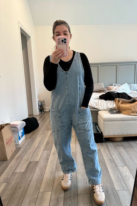 Cute farm vibes with this free people high roller Jean jumpsuit ! Comfortable and pairs well with adidas sneakers. This is also maternity/ baby bump friendly 

#LTKbump #LTKMostLoved #LTKfindsunder100