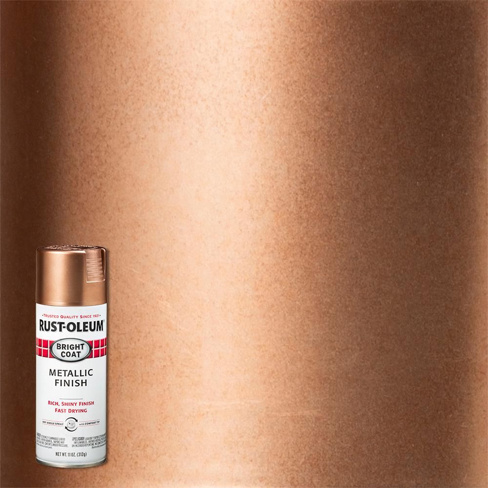 Rust-Oleum Stops Rust 11 oz. Bright Coat Rose Gold Spray Paint (6-Pack) | The Home Depot