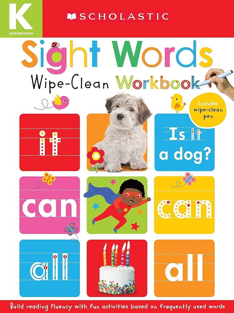 Sight Words: Scholastic Early Learners (Wipe-Clean Workbook) | Amazon (US)
