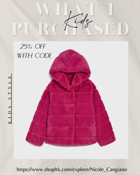 Just got these in black for both my girls. Website is 25% off with code EVENT25. So coat came out to $146!!

Last year I got them the mittens and scarf too. They love them. So plush and warm. 



#LTKsalealert #LTKHoliday #LTKGiftGuide