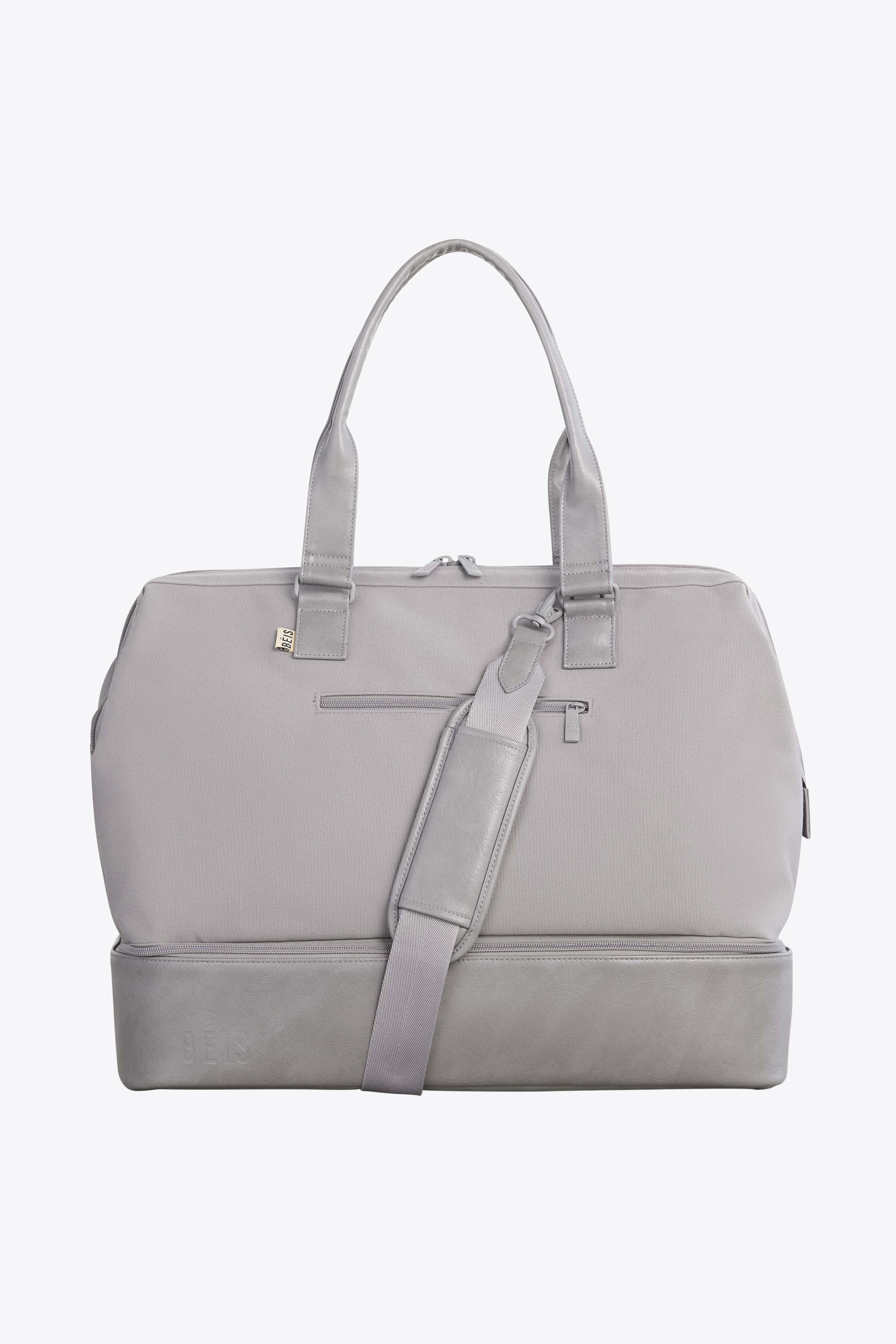 BÉIS 'The Weekender' in Grey - Grey Travel Bag & Duffle Bag | BÉIS Travel