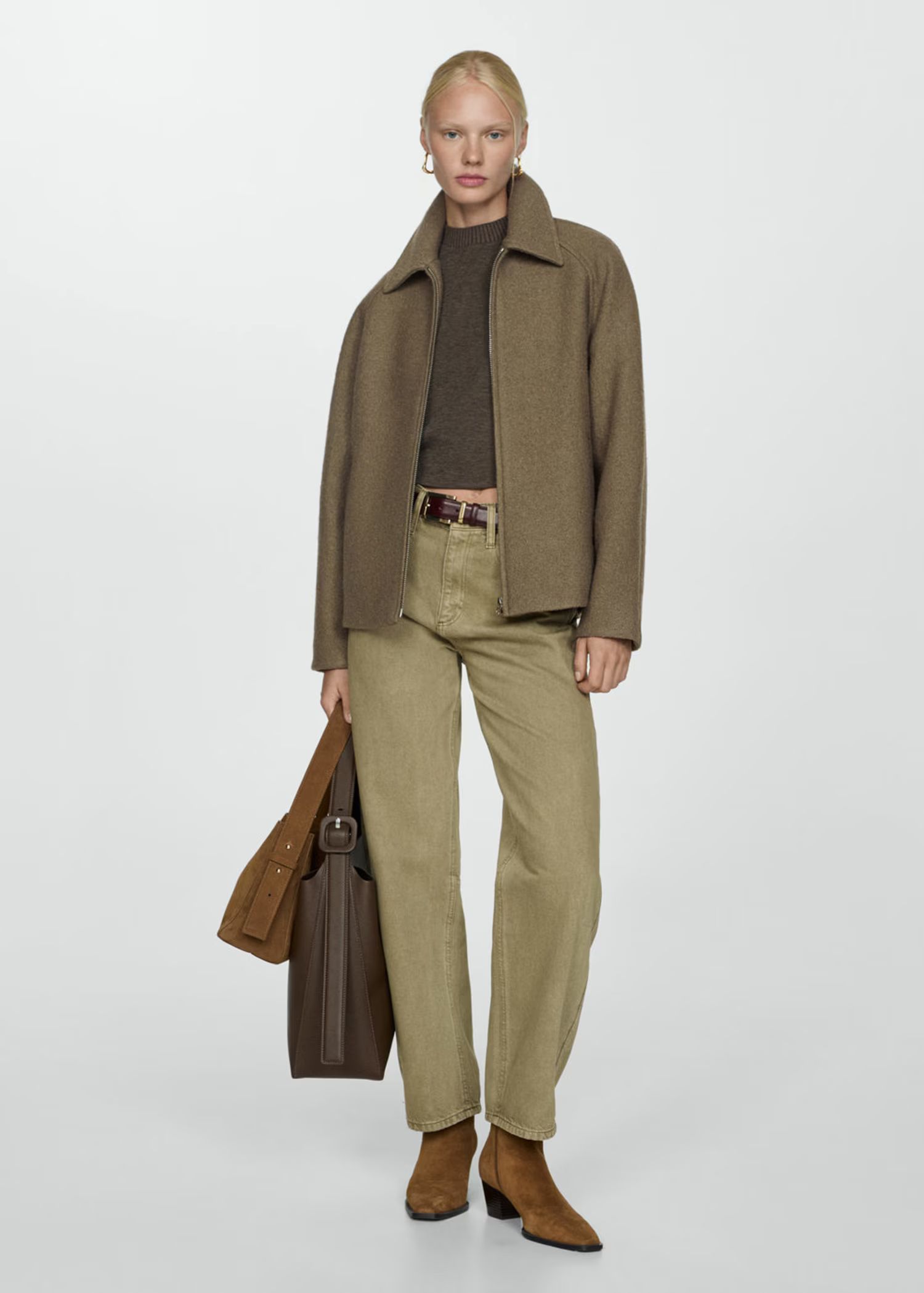 Pocketed wool-blend jacket | MANGO (US)