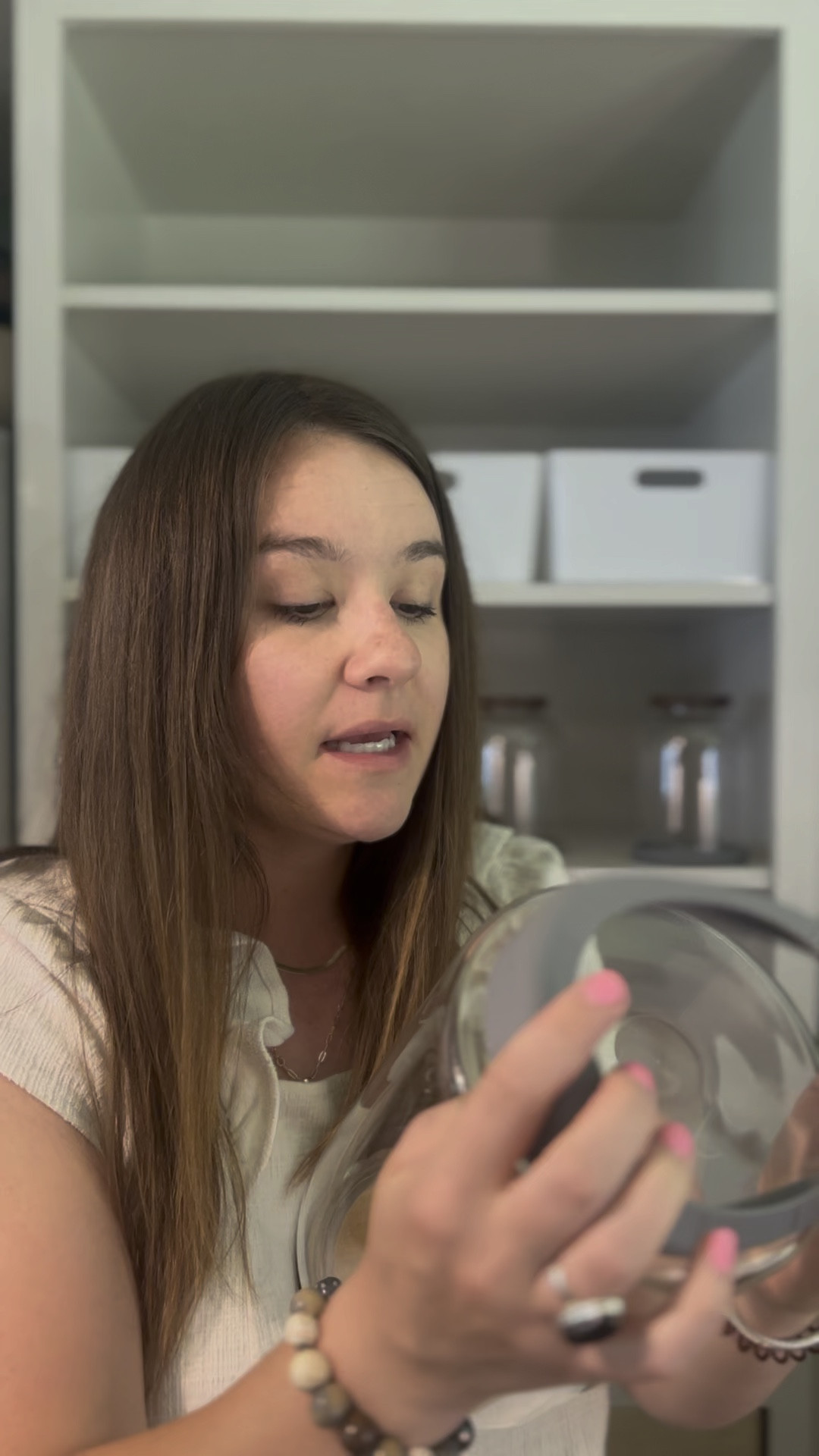 Gorgeous glass storage containers with black walnut lids. These are totally style meets functionality! So many sizes available!

#LTKHome