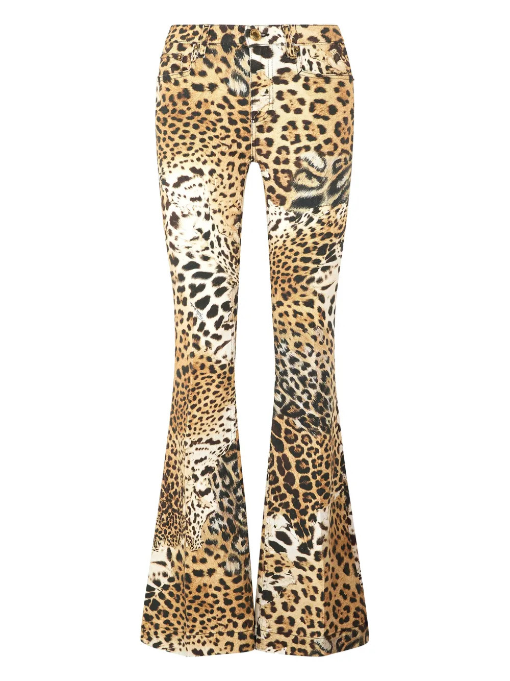 Roberto Cavalli leopard-print Flared Jeans | Neutrals | FARFETCH | Farfetch Global