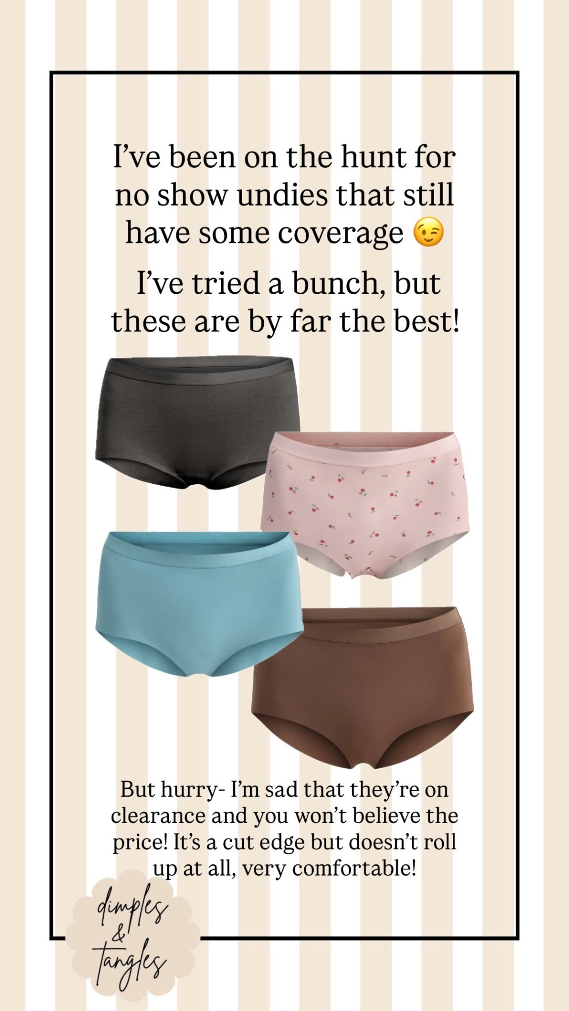 What a deal! No show undies that give some coverage and are comfortable! 

#LTKgrwm #LTKOver40 #LTKSaleAlert