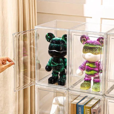 Clear Acrylic Stackable Shoe Organizer Box With Magnetic Doors, Transparent Shoe Storage Bins For Closet Organization And Sneaker Display | Wayfair North America