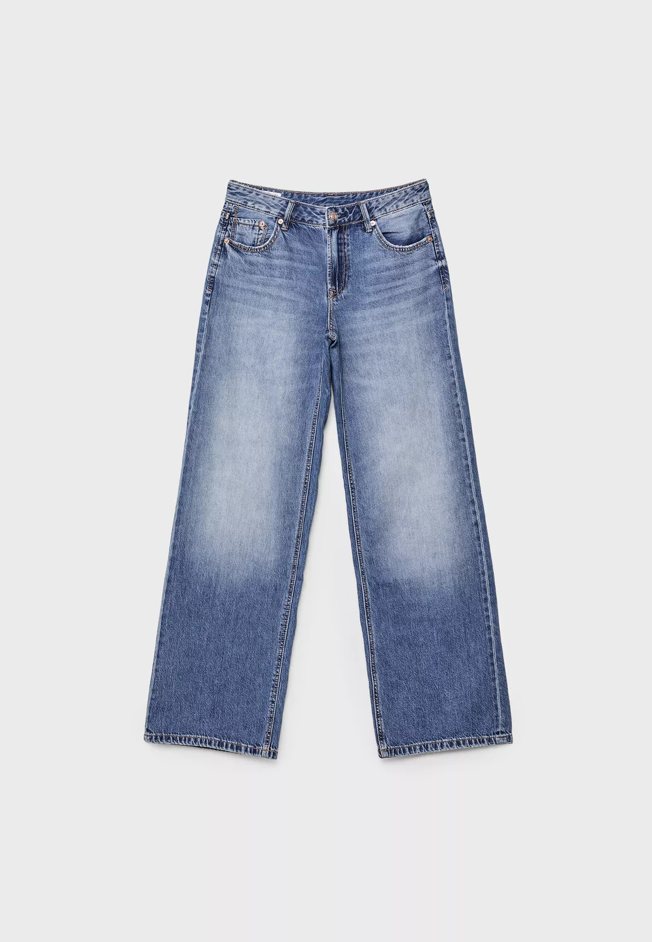 D91 Low wide-leg jeans - Women's Jeans | Stradivarius United Kingdom | Stradivarius (UK)