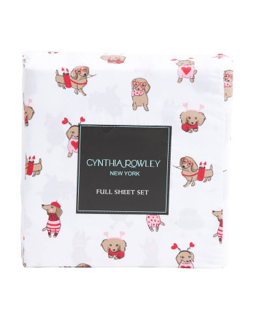Valentine's Day Dogs Sheet Set | TJ Maxx