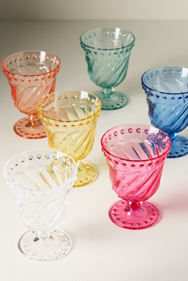 Esther Mixed Acrylic Goblets, Set of 6 | Anthropologie (US)