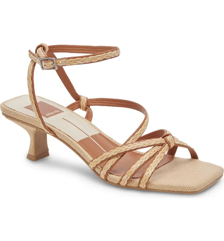 Bev Braid Kitten Heel Ankle Strap Sandal (Women) | Nordstrom