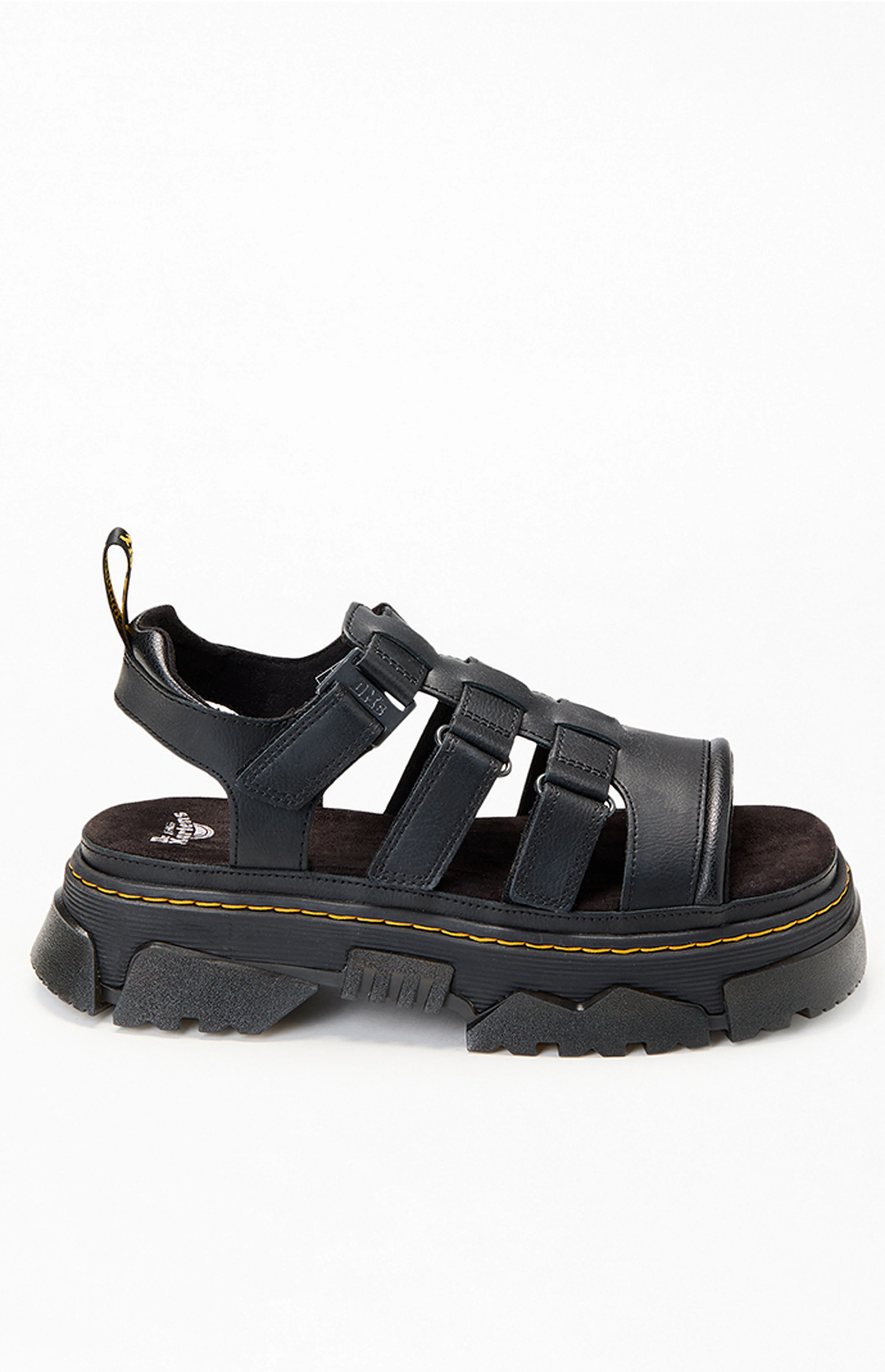 Dr Martens Women's Black Mattison Kit 3 Strap Sandals | PacSun