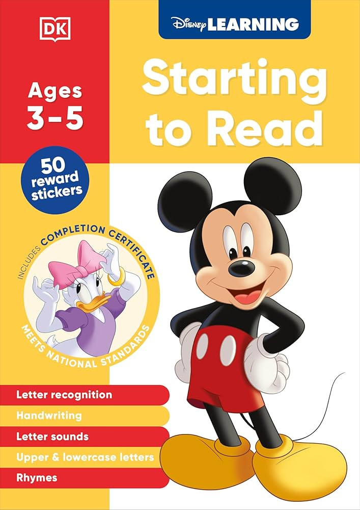 Disney Learning Starting to Read (Ages 3-5): Preschool English Handwriting, Alphabet Workbook for... | Amazon (US)