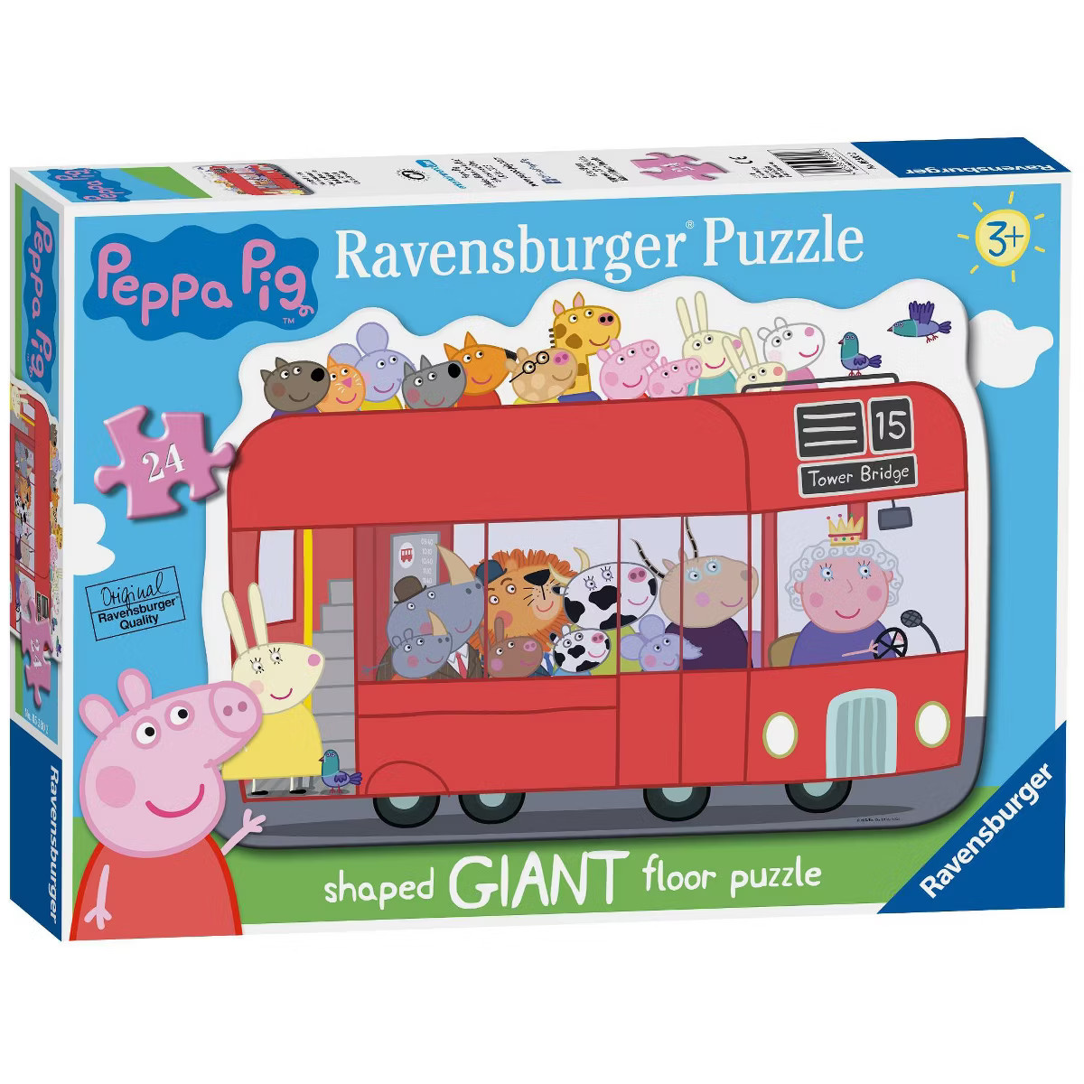 Ravensburger Peppa Pig London Bus Giant Floor Puzzle 24pc | Target