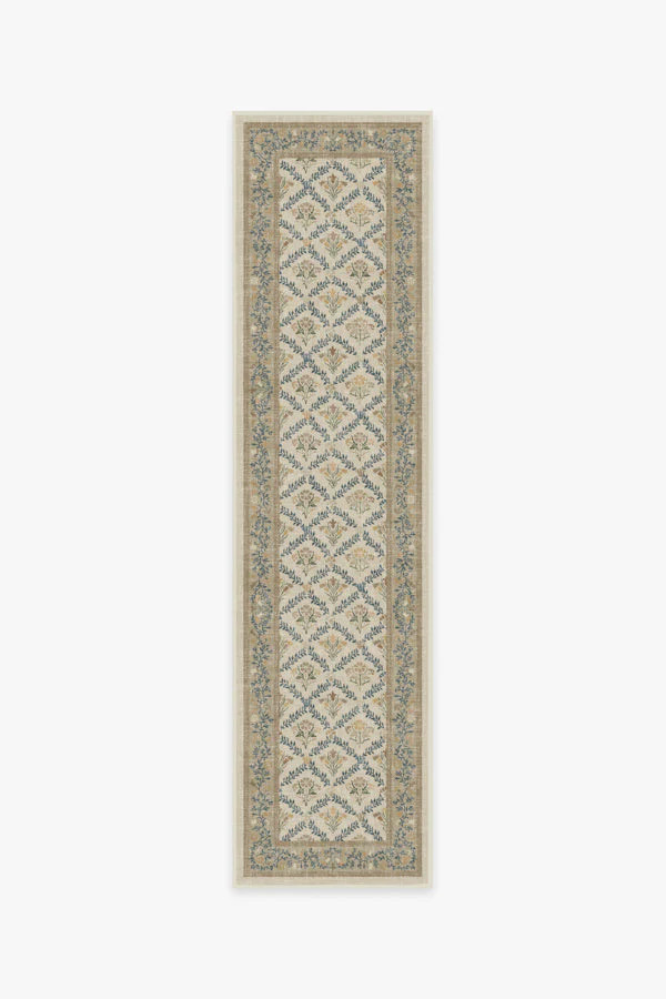 Morris & Co. Bellflowers Ivory & Gold Tufted Rug | Ruggable