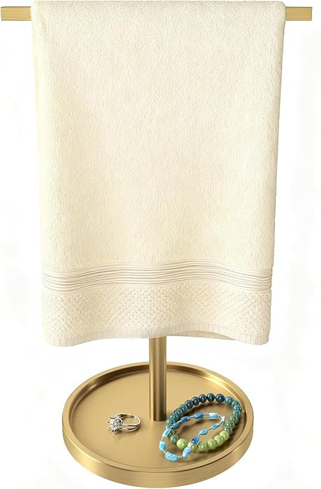 Hand Towel Holder Stand, T-Shape Countertop Hand Towel Stand for Bathroom Kitchen, Adjustable Han... | Amazon (US)